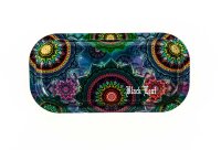Black Leaf Rolling Tray "Mandala" 20,6x10,5x1,8 cm - Mini