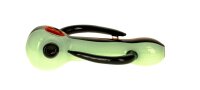 G-Spot Glaspfeife 11,5 cm mit Henkel - Orange/Schwarz/Blau Nr.5
