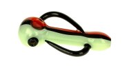G-Spot Glaspfeife 11,5 cm mit Henkel - Orange/Schwarz/Blau Nr.5