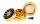 Pollinator Grinder "Roundabout" mit Magneten H 55 mm D 55 mm - gold-Schwarz-Silber
