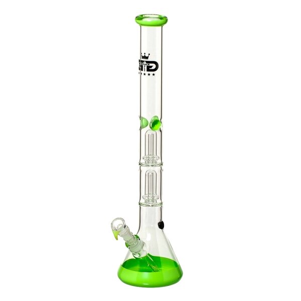 Grace Glass Glasbong - Big Baked Beaker Green - 2x Percolator - 18,8er H 55 cm D 51 mm WS 5 mm