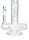 Heisenberg Glasbong 18,8er - Inline Bong - Inline + 5-Arm Baumpercolator - H 50 cm D 50 mm WS 5 mm - N