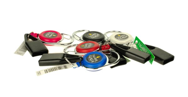 Original Lighter Leash - transparent versch. Farben - Für Clipper (mit Karabiner)