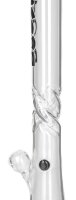 Boost Pro Glasbong 18,8er - Twisted Ice - Schwarze Schrift - H 50 cm D 47 mm WS 5 mm - ICE