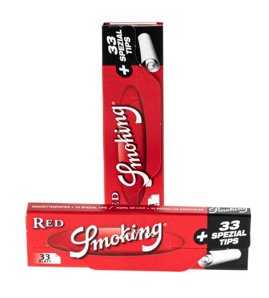 Smoking Red - King Size Paper - 33 Blättchen + 33 Filtertips