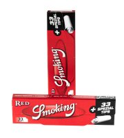 Smoking Red - King Size Paper - 33 Blättchen + 33 Filtertips