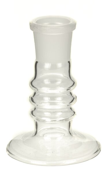 Kopfständer aus Borosilikatglas für 18,8er Köpfe H.80 mm