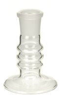 Kopfständer aus Borosilikatglas für 18,8er Köpfe H.80 mm