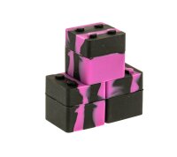 Silikondose "Legostein" 3x3 cm Farbe: Multi/Lila