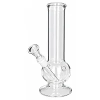 Plain Glasbong 14,5er - Bauch + Standfuß - H21 cm D 40 mm WS 3 mm