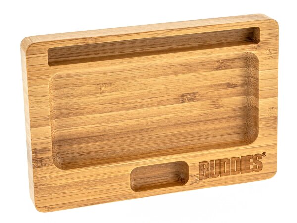 BUDDIES Rolling Tray Bamboo - 18,5x12,5x2 cm - Mini