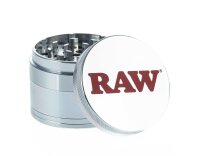 RAW Pollinatorgrinder D 56 mm - Silber mit rotem Logo