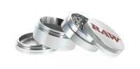 RAW Pollinatorgrinder D 56 mm - Silber mit rotem Logo