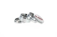 RAW Pollinatorgrinder D 56 mm - Silber mit rotem Logo