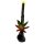 Purpfeife - Rasta Leaf - L 13 cm