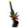 Purpfeife - Rasta Leaf - L 13 cm