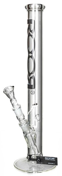 ROOR Glasbong 18,8er H 45 cm WS 5 mm; Bong 5.0 schwarz mit Kickloch