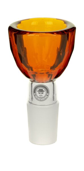 Heisenberg/Weedstar Glaskopf 18,8er - Diamond Bowl - Amber (Bernstein)