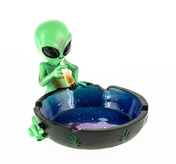 Figurenaschenbecher "Stoned Alien" 12x12x8,5 cm