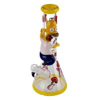 Amsterdam Glasbong 18,8er - Donut Lover (Homer Simpson) - mit Bauch H 31 cm - ICE