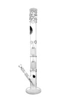 Heisenberg Glasbong 18,8er - Puncher Illusion Double Perc - 2x 5-Arm Baumpercolator - H 60 cm D 50 mm
