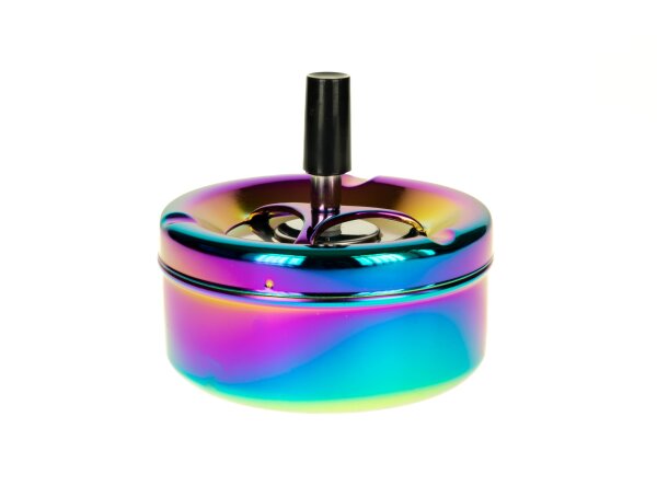 Metall/Schleuderaschenbecher "Rainbow" D 11 cm H 9,5 cm