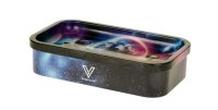 V Syndicate - Metalldose mit Rolling Tray im Deckel Mini - 122x70x30 mm - Blunt Orbit - Blau/Lila/Pin