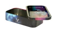 V Syndicate - Metalldose mit Rolling Tray im Deckel Mini - 122x70x30 mm - Blunt Orbit - Blau/Lila/Pin