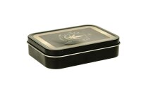 Metalldose - Hemp Gold - 112x82x26 mm - Schwarz mit Aufkleber