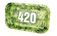 Rolling Tray 420 Hanfblätter - 27x16x1 cm - Small