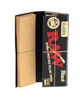 RAW Classic Black Connoisseur - unbleached - 1 1/4 - 32 Blättchen + 32 Filtertips