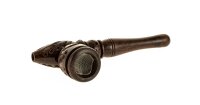 Holzpfeife/Kawumm L 10 cm Schraubkopf, geschnitzt - Braun