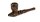 Holzpfeife/Kawumm L 10 cm Schraubkopf, geschnitzt - Braun