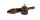 Holzpfeife/Kawumm L 10 cm Schraubkopf, geschnitzt - Braun