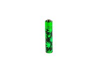 Clipper Feuerzeug aus Metall - Green Leaves (Hanfblätter Grün)