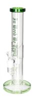 Black Leaf Glasbong 18,8erauf14,5er - In Weed We Trust Aufdruck - Zylinder - H 34,5 cm D 51 mm WS 5 mm