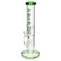 Black Leaf Glasbong 18,8erauf14,5er - In Weed We Trust Aufdruck - Zylinder - H 34,5 cm D 51 mm WS 5 mm
