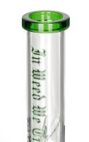 Black Leaf Glasbong 18,8erauf14,5er - In Weed We Trust Aufdruck - Zylinder - H 34,5 cm D 51 mm WS 5 mm