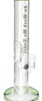 Black Leaf Glasbong 18,8erauf14,5er - In Weed We Trust Aufdruck - Zylinder - H 34,5 cm D 51 mm WS 5 mm