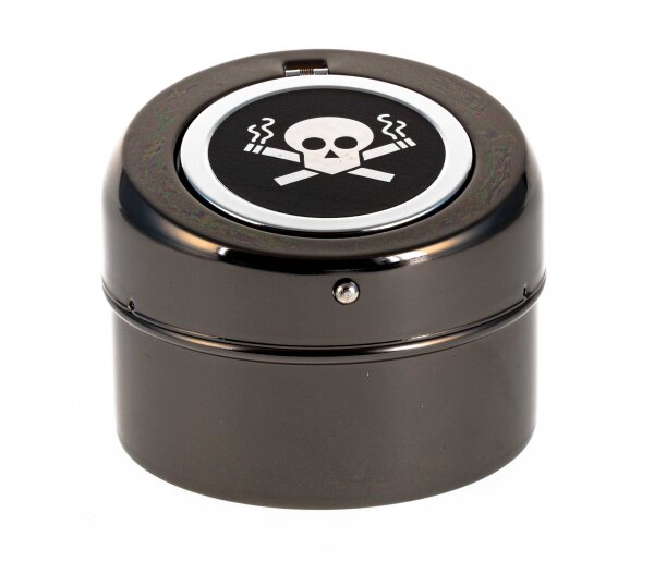 Angelo Aschenbecher "Totenkopf" D 90 mm - Metall / Anthrazit