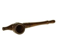 Holzpurpfeife - mit Kickloch geschnitzt L 15 cm - Hellbraun