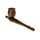 Holzpurpfeife - mit Kickloch geschnitzt L 15 cm - Hellbraun