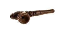 Holzpfeife/Purpfeife - geschnitzt L 10 cm - Braun