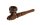 Holzpfeife/Purpfeife - geschnitzt L 10 cm - Braun
