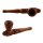 Holzpfeife/Purpfeife - geschnitzt L 10 cm - Braun