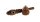 Holzpfeife/Purpfeife - geschnitzt L 10 cm - Braun