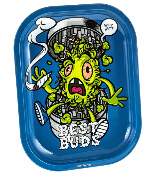 Rolling Tray "Best Buds Grind Me" 18x14x1,5 cm - Mini