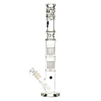 Thug Life Glasbong - 29,2er auf 18,8er Labz 2x Baum Percolator - H 58 cm D 65/50 mm - ICE