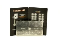 Scorpio Screencard Edelstahlsiebe - Cyber Formation - 8x 18 mm - Einlegesiebe