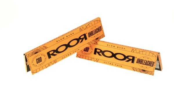 ROOR - unbleached - King Size Slim - 32 Blättchen - CBD infused vegan acacia Gummierung